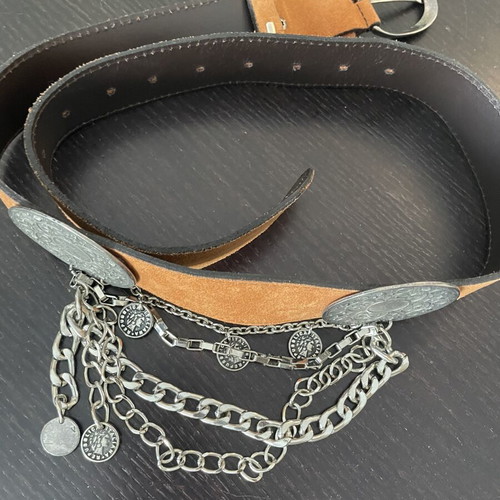 Vassia Kostara leather belt 105 cm like new, brown