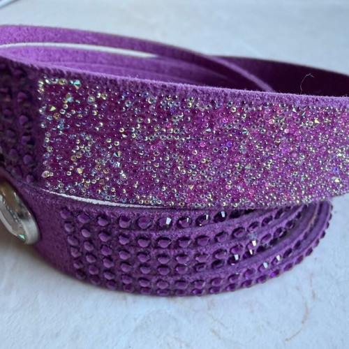 Swarovski Slake Duo PurpleSoft Wrap bracelet like new, purple
