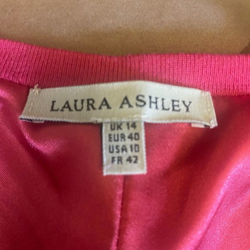 Laura Ashley pink cardigan like new with satin belt