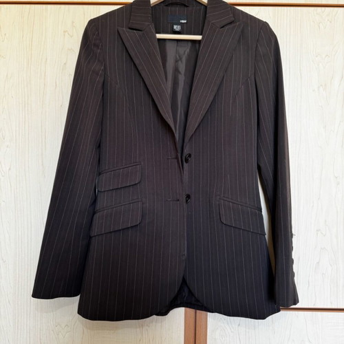 H&M brown striped jacket used, size XS