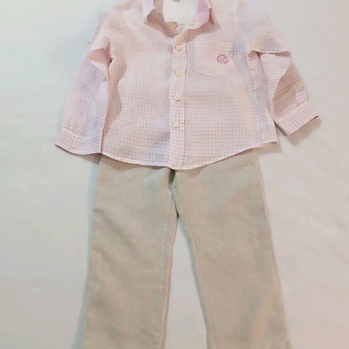 Mandarino linen boy set 2 years like new