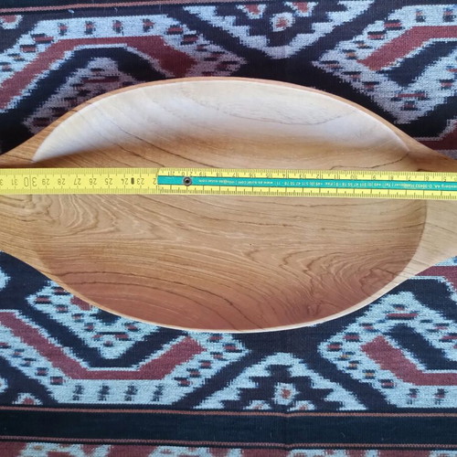 Oval teak wood serving platter new handmade