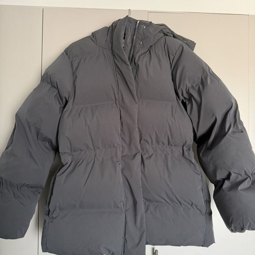 Weekday Dark Grey Puffer Coat New, Oversized, Waterproof, Windproof