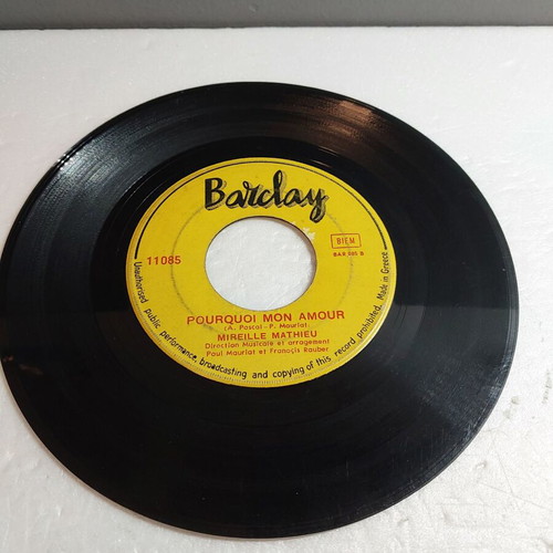 Qu'elle Est Belle Mireille Mathieu 45 vinyl used