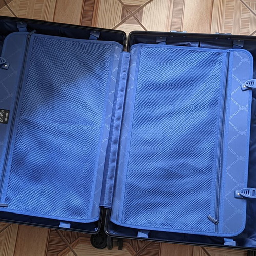 Wittchen medium size luggage used, aluminum, gold color