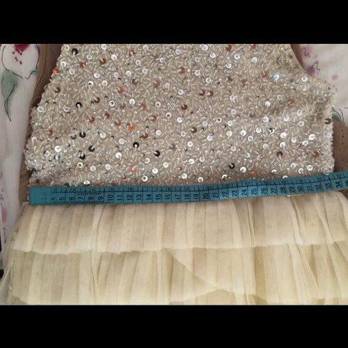 Branded dress with sequins