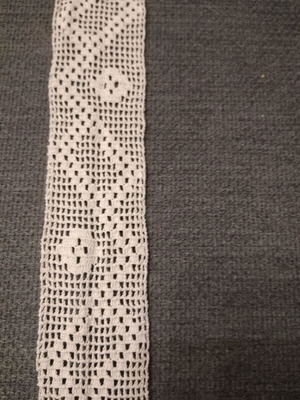 Handmade atrantes like new, crochet 1.60x0.05
