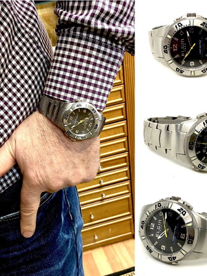 Elgin 42mm stainless steel watch new, waterproof with sapphire