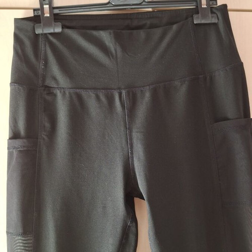 Sports leggings medium black with transparent design, like new