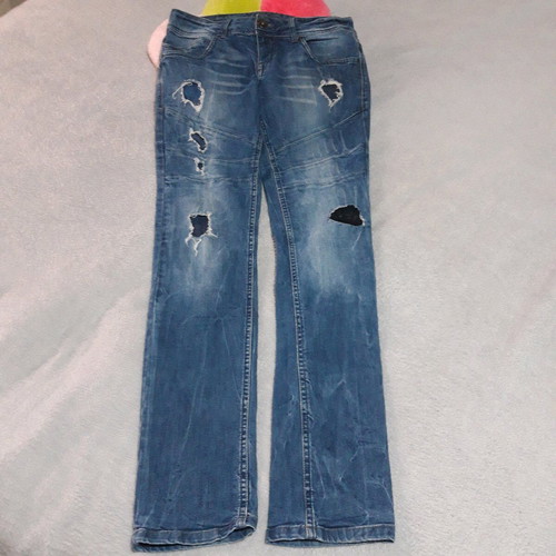 Fishbone women's pants dark blue like new, fitted and low-rise
