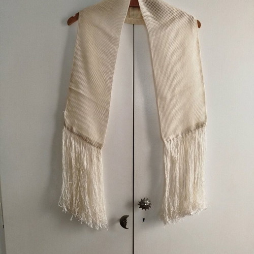 Beige Mesh Scarf Like New