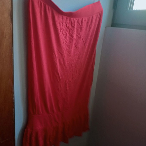 On Line red strapless short dress, like new, size 3
