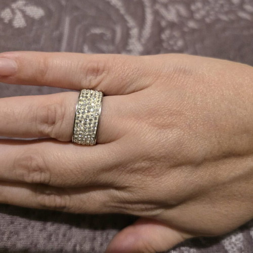 Folli Follie ring like new, white and silver, size 52