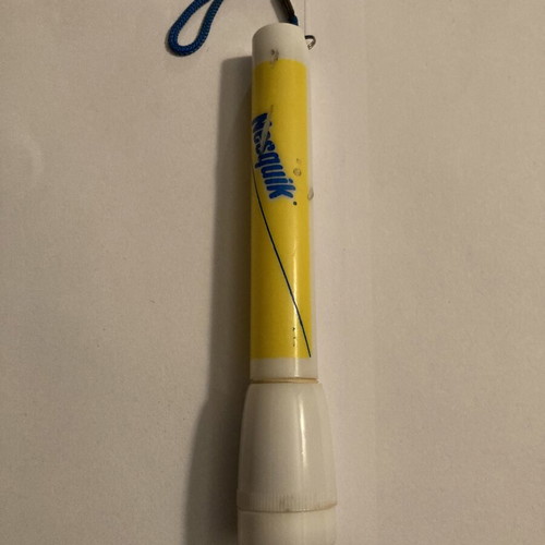 Vintage Nesquik Waterproof Torch flashlight used, non-working collectible