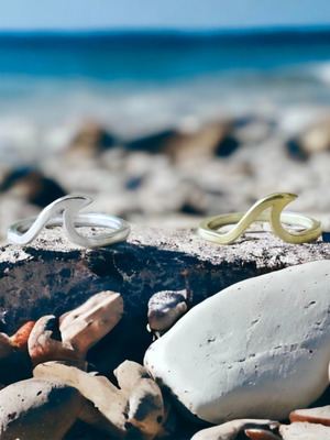 Wave ring new 925 silver in three colors