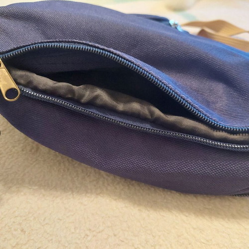 Lorenzo Cabrini bag and pouches collection like new, blue and brown