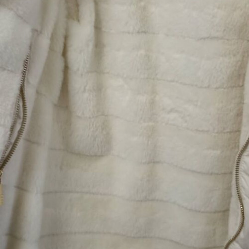 BSB white fur sleeveless vest like new, size 40