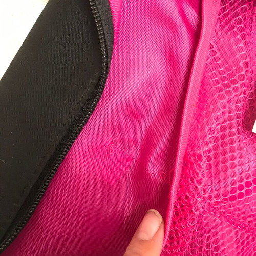 Avon Large Collectible Makeup Bag Black Pink Fuchsia with ergonomic pockets and plenty of space for cosmetics