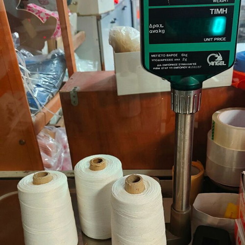 Set of 3 white mixed twine spools 1mm like new for DIY