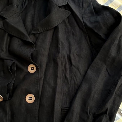Fidele women's linen jacket medium black like new