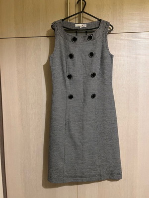 Midi checked dress VS like new, size small, black and white