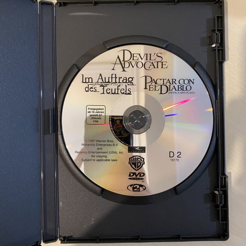The Devil’s Advocate DVD used, drama thriller horror with subtitles