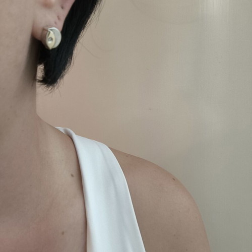 Silver gold 925/18k earrings like new