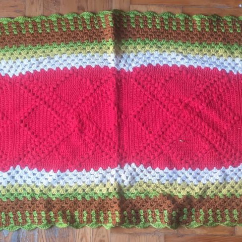 Handmade rug runner used 165x60cm for wall or floor