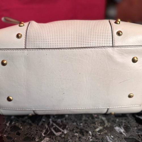Tous leather cream tote bag like new, gold details