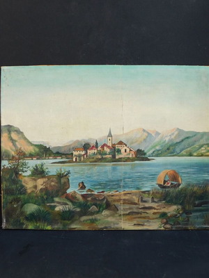Oil painting used vintage 52 x 41 cm