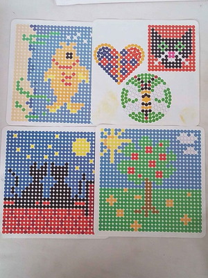 Παιδικό εκπαιδευτικό παιχνίδι κατασκευής με χάντρες Hama Perlen set μεταχειρισμένο