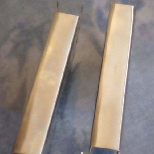 Vintage metal napkin holders set of 2 used with embossed design
