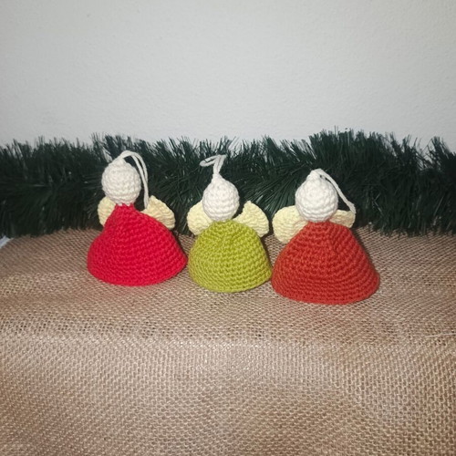 Christmas decorative angels handmade knitted new