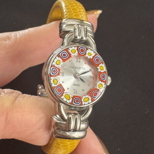 Canaletto Venice Millefiori Glass Ladies Watch, vintage