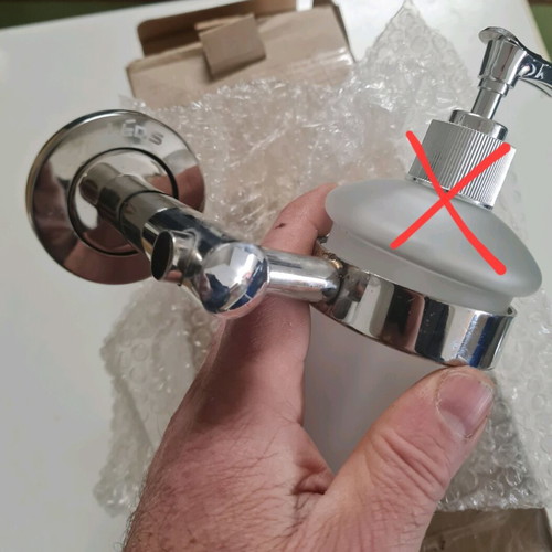 Inox bathroom dispenser holder like new