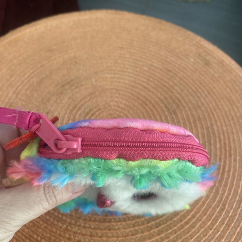 Ty Plush Wallet like new with zipper and strap
