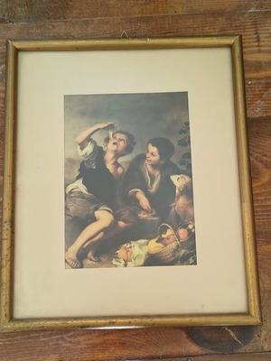 Πίνακας Murillo Παιδιά που τρώνε σταφύλια σαν καινούργιο, μικρό μέγεθος