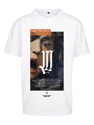 Mister Tee Meduza T-shirt, oversized, white, cotton, L/XL