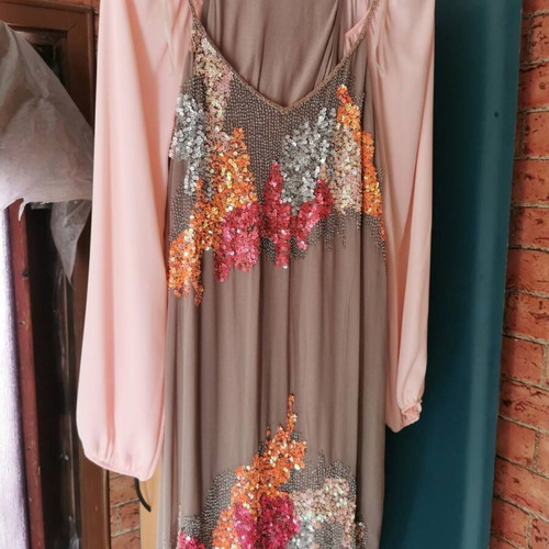 Party dress, beige, size M / 38 / 10