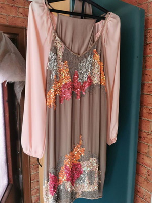 Party dress, beige, size M / 38 / 10