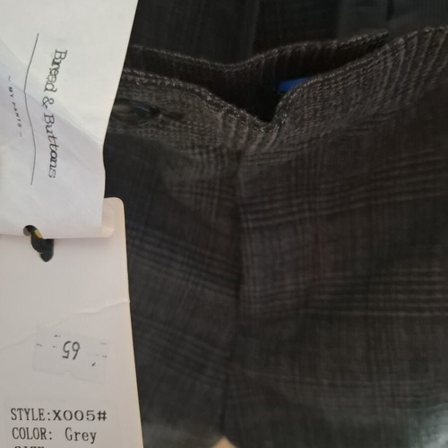 Men's Gray Checked Pants size 32 new