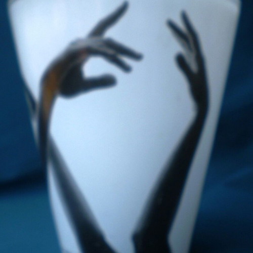 Fleria vase used, modern glass handmade signed artwork