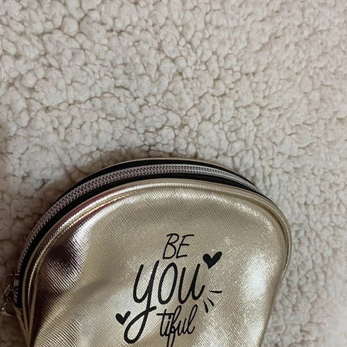Gold Cosmetic Bag like new