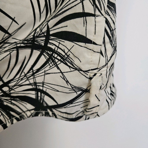 Lotus Eaters tie blouse Medium like new, black and white