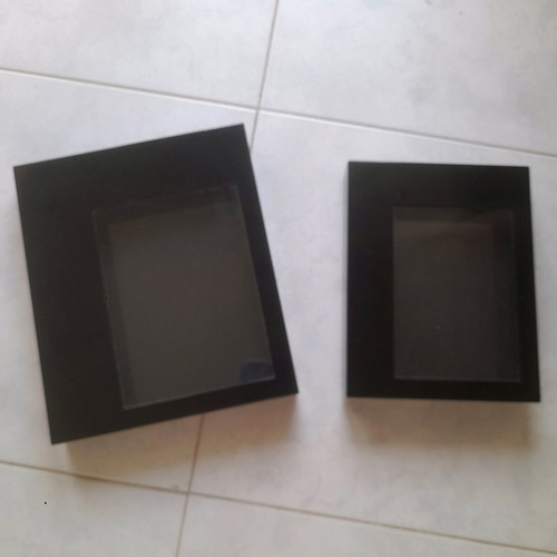 Y2k frames like new, heavy, minimal style, 27×23 and 23×18 cm