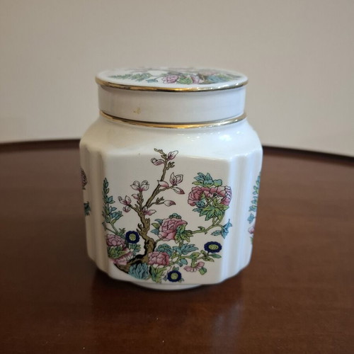 Vintage porcelain storage jar ginger jar tea caddy like new