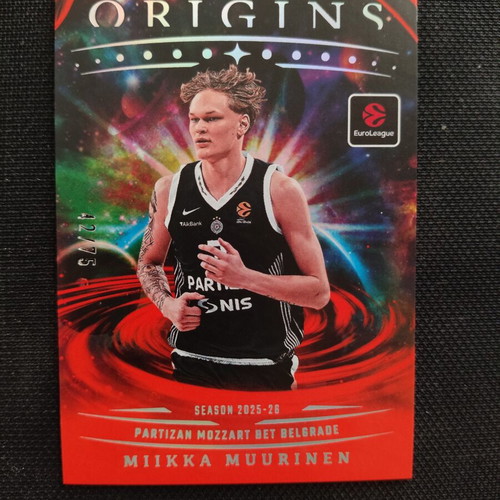 Euroleague Origins 25-26 Miikka Muurinen #27 card like new