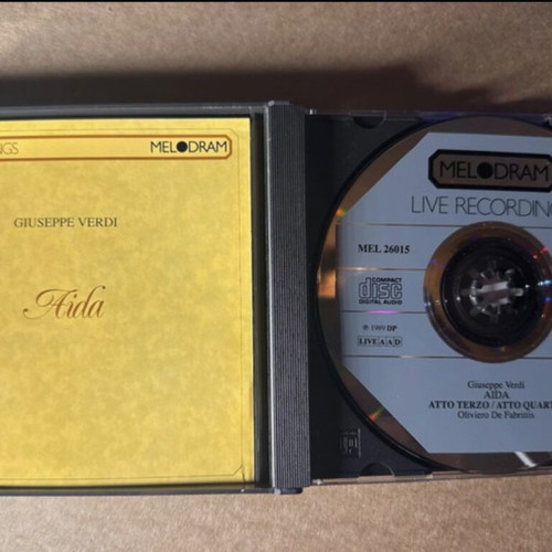 Verdi Aida 2-CD set, Maria Callas & Mario Del Monaco, Melodram 1989