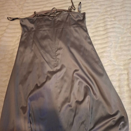 Morgan dress new gray size medium with embroidery on bust