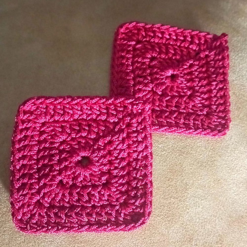Handmade square coasters in red festive color new